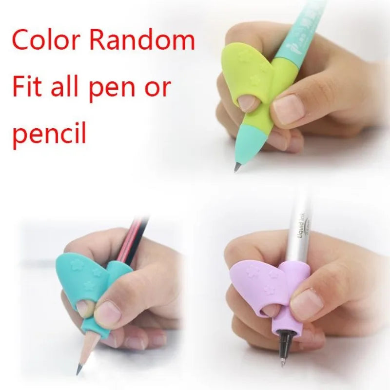 3pcs Pencil Grip Writing Corrector Posture Correction Tool Ergonomic Finger Trainer Children Pen Writing Grip Holders for Kids
