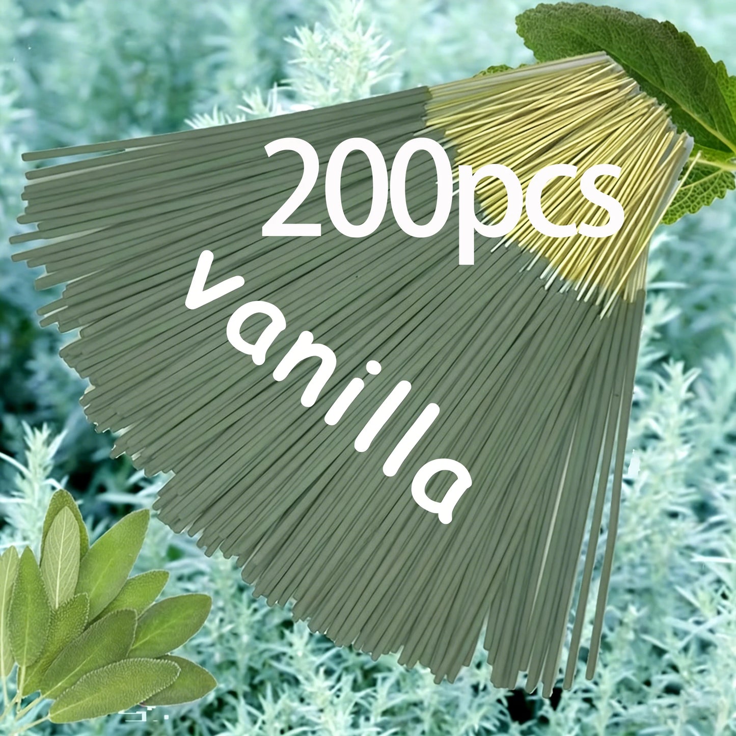 200 Sticks, Outdoor Extended-Lasting Incense Sticks, Mixed with White Sage, Rosemary, and Peppermint Essential Oils - 45 Minutes Burning Time - Perfect for Poolside, Patio, Porch, Deck, Camping, and Hiking, a Must-Have Incense for Camping