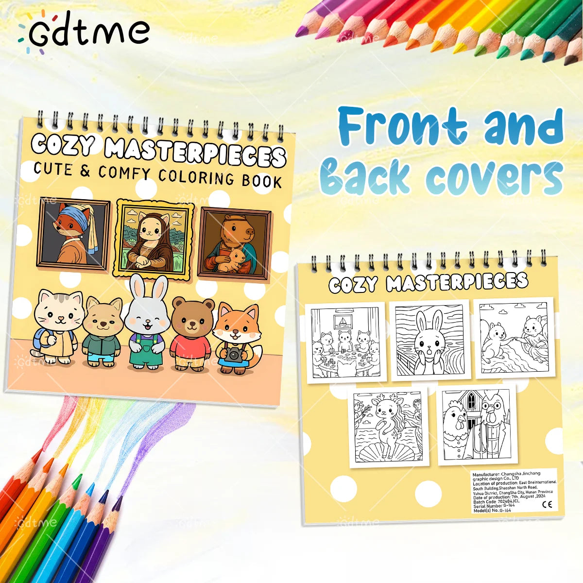 COZY MASTERPIECES Coloring Book for Adult Spiral binding 24page for Relaxation Kid Educational Toys DIY Painting Drawing Book 