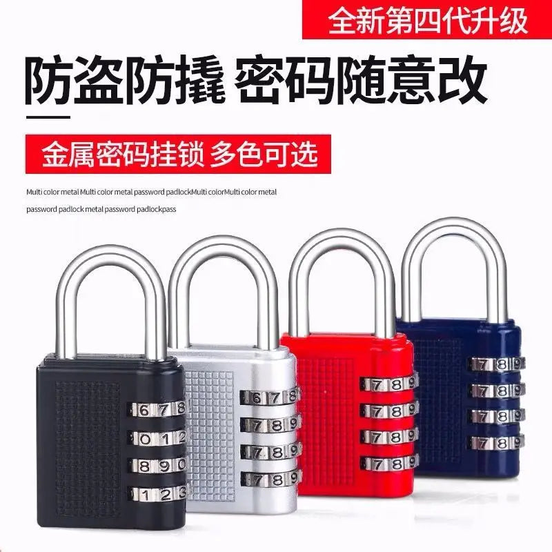 New Metal 4‑Digit Combination Padlock, Waterproof Outdoor Password Lock, Security Code Lock for Luggage, Home Cabinet and Drawer