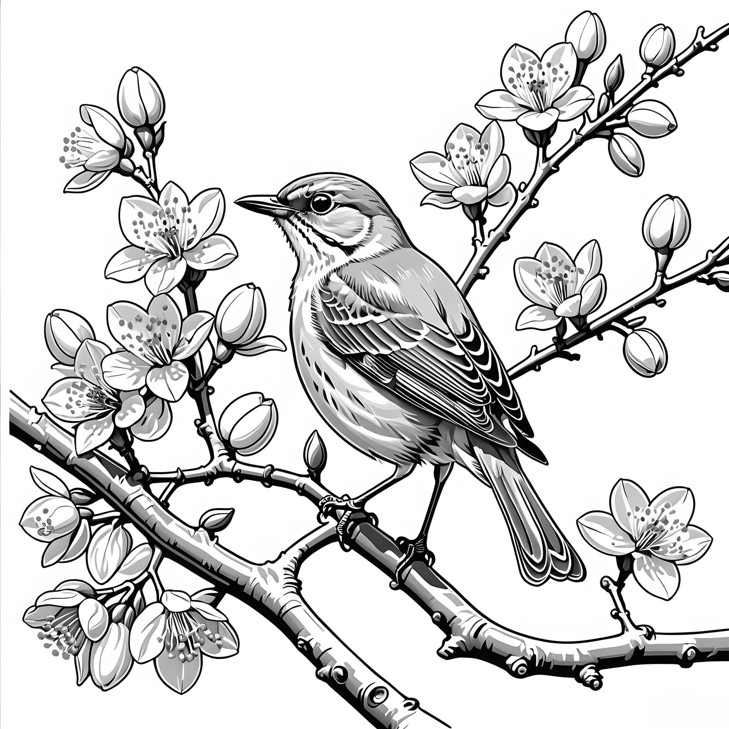 Flower and Bird Color Book Adult Handbook Graffiti Painting Drawing Books Creative Artistic Coloring Book for Teens and Adult