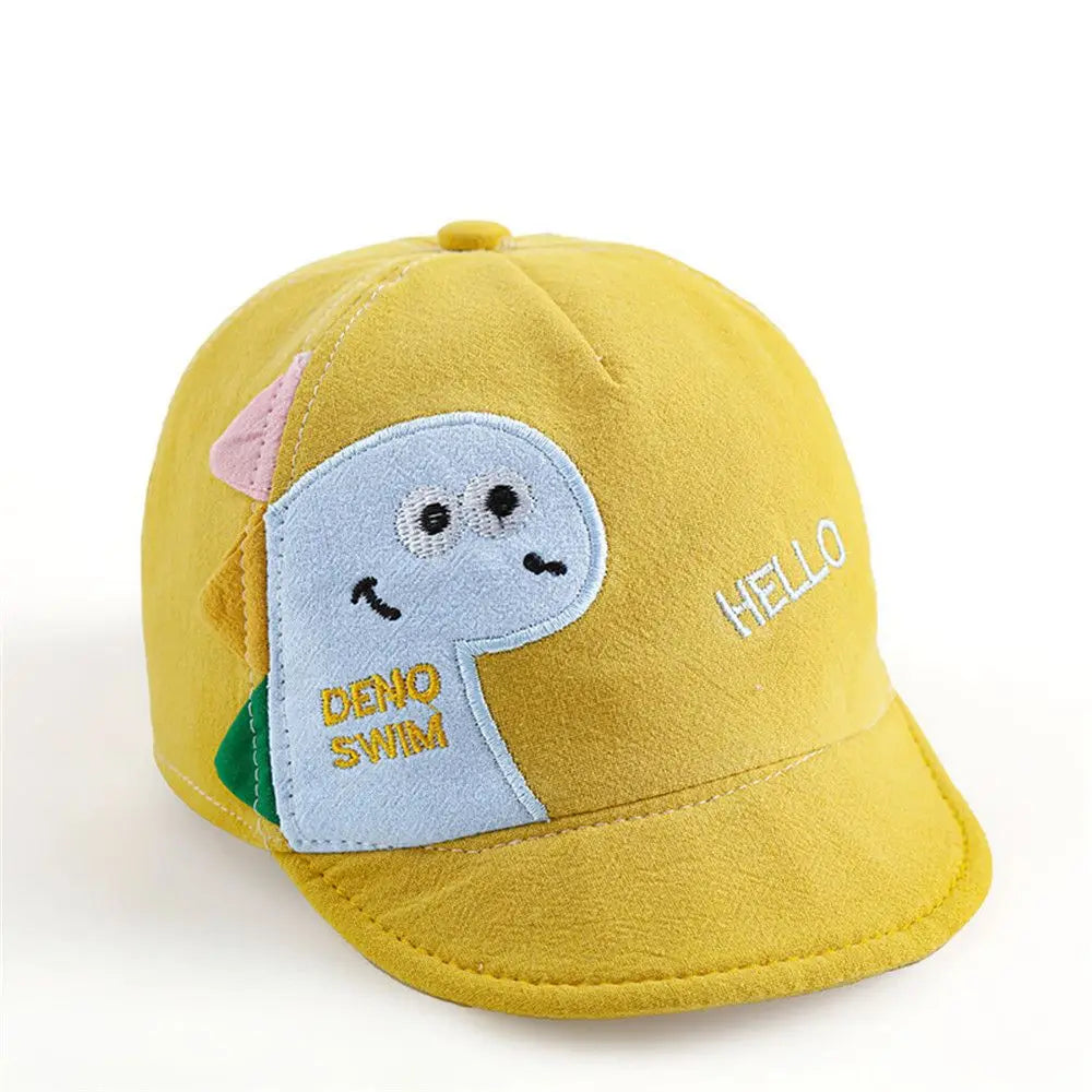 Kids Boys Girls Sun Hat Mesh Cartoon Dinosaur Baby Baseball Cap Outdoor Toddlder Children Adjustable Cap Gift