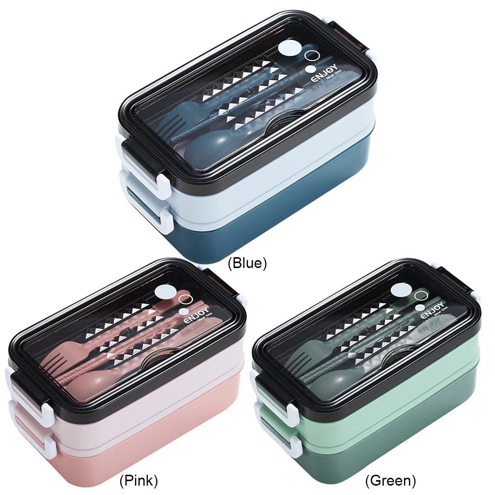 Bento Lunch Box Metal Lunch Box Containers Thermo Leakproof Lunch Containers 2 Layers Bento Box For Kids Office Worker