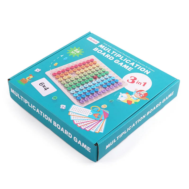 Montessori Educational Wooden Toys Children Baby Math Toys 99 Multiplication Table Math Arithmetic Teaching Aids for Kids Gifts