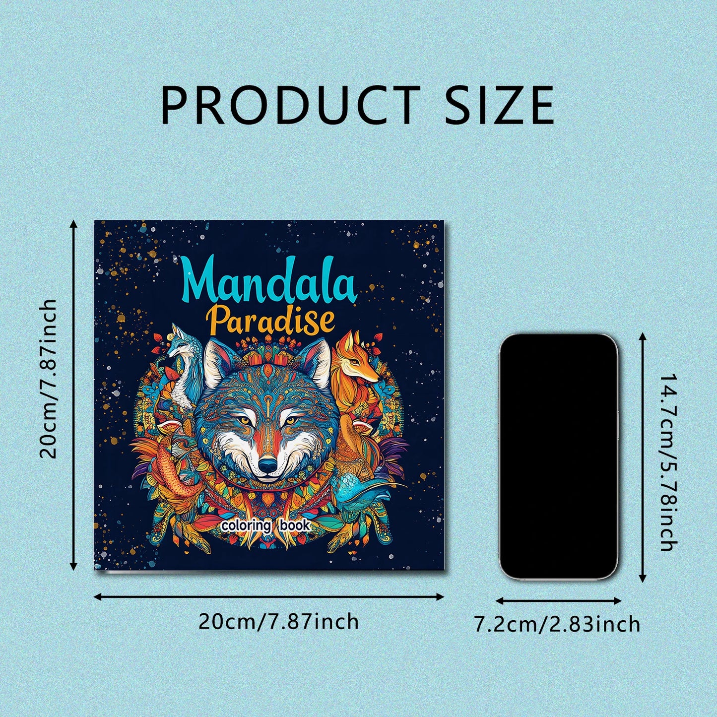 Mandala Animals Paradise Art Coloring Book 24 Page Gift For Birthday Party Relieve Stress Kill Time Graffiti Painting Drawing