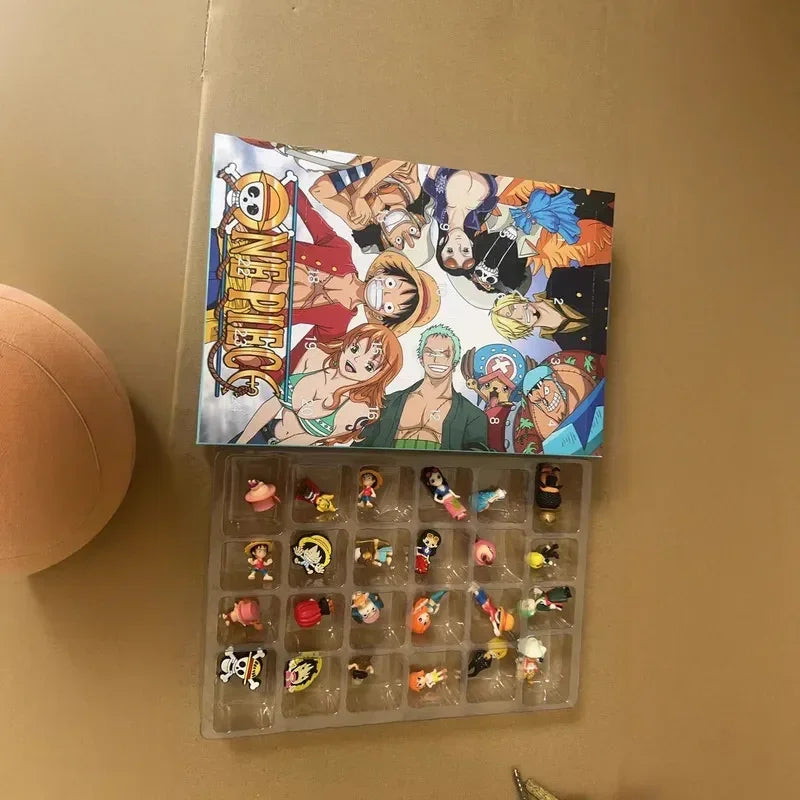 2025 ONE PIECE Christmas Advent Calendar Day Fun 24 Days Halloween Countdown Blind Box Anime Christmas Collection Toy Gifts