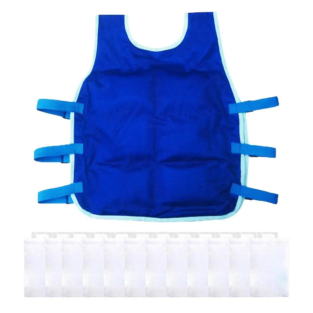 Ice Vest Cooling Safety Vest Outdoor High Temperature Clothing Adjustable Cool Jacket Summer Outdoor Ice Pack Cooling Vest