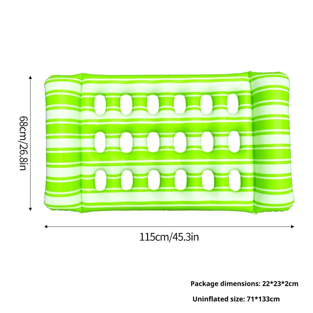 1pc Summer Foldable Water Hammock Inflatable Sea Mattress PVC Floating Sleeping Bed Chair Swimming Pool Beach Lounger Adult Buoy