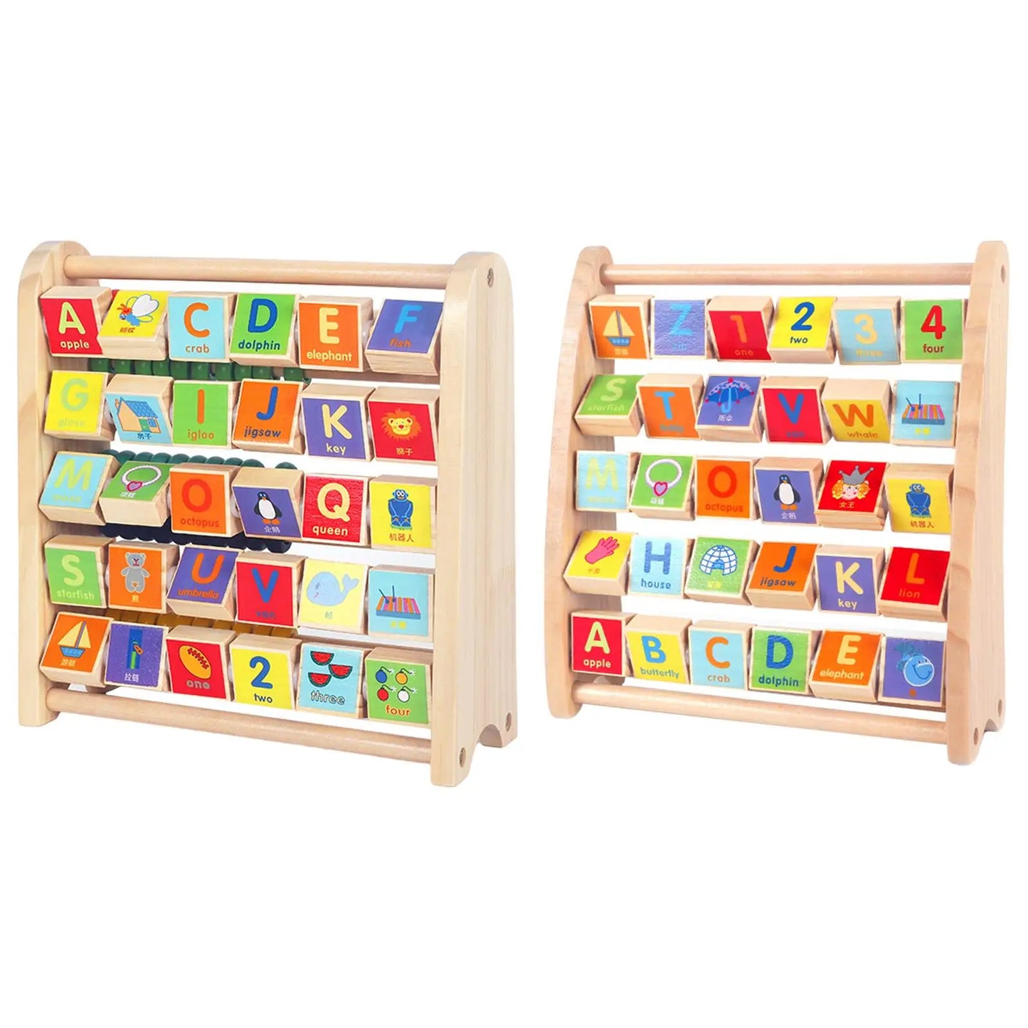 Wooden Abacus Activity Blocks Educational Learning Abacus Toy Small Educational Toy for Kindergarten Preschool Children