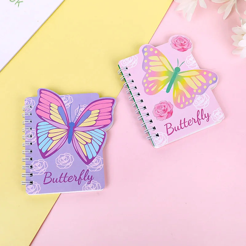Weibo Creative Cartoon Coil Notebook Student Portable Butterfly Notebook Cute Small Gifts for Children Paper Gift