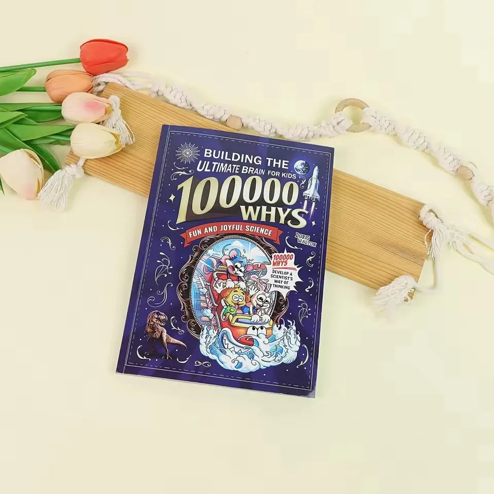 100000 Whys: Building the Ultimate Brain for Kids English Version Fun Science Cartoon Book Children's Early Education STEM Learn