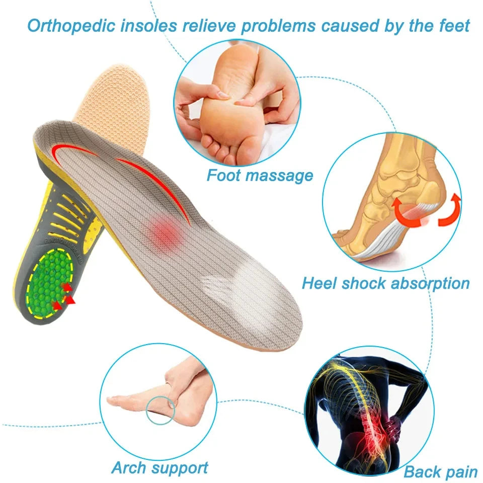 Orthopedic Insoles Orthotics Flat Foot Health Sole Pad For Shoes Insert Arch Support Pad For Plantar Fasciitis Feet Care Insoles