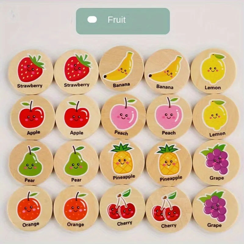 Find The Same Pattern Puzzle Game Kids Cartoon Animal Memory Chess Thinking Training Children Montessori Educational Wooden Toys