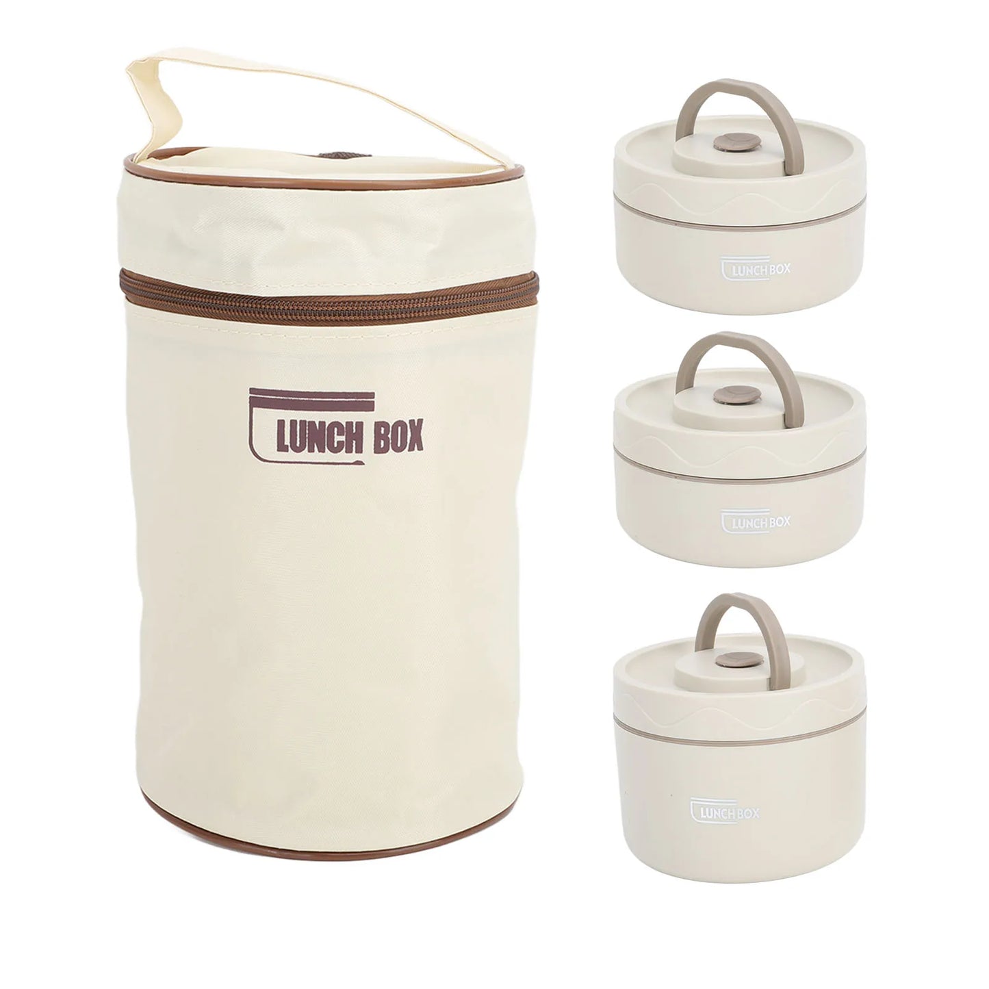 Thermal Lunch Box 304 Stainless Steel Multifunction Portable Insulated Lunch Container with Thermal Bag For School Student