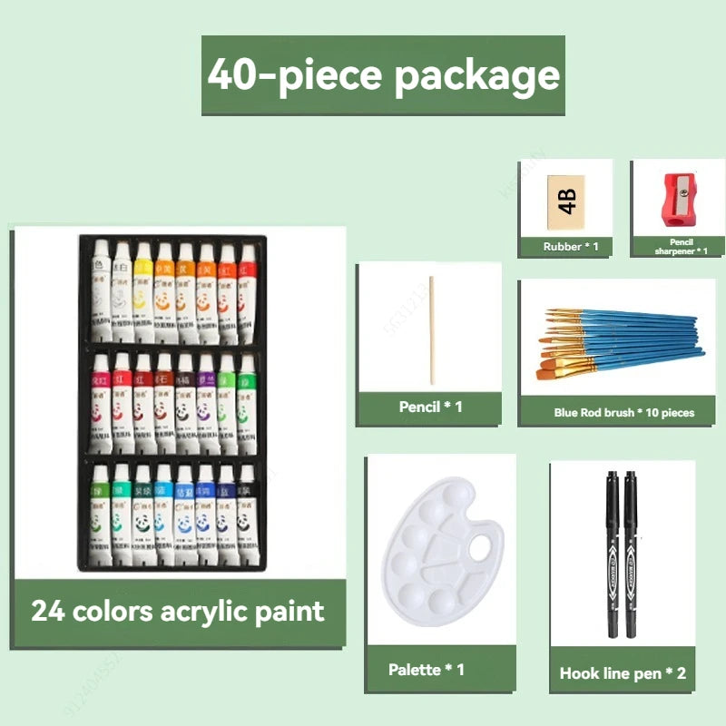 12-36 Colors Acrylic Paint Set 5ml/12ml Water-Proof Portable Art Rich Pigments for DlY Craft,Drawing,Painting,Canvas,Rock Fabric