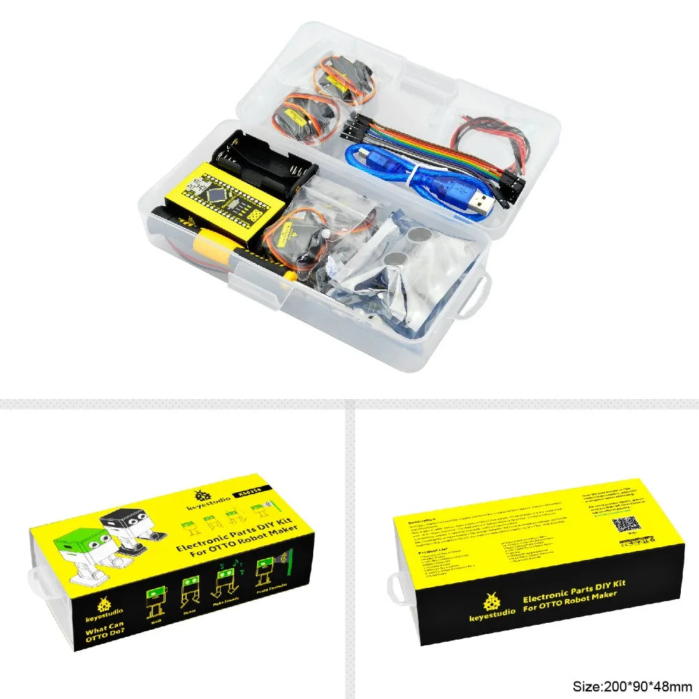 Keyestudio Electronic Parts DIY Starter Kit For Arduino Nano OTTO Robot STEM Programming Toys Without OTTO Body Printed Parts