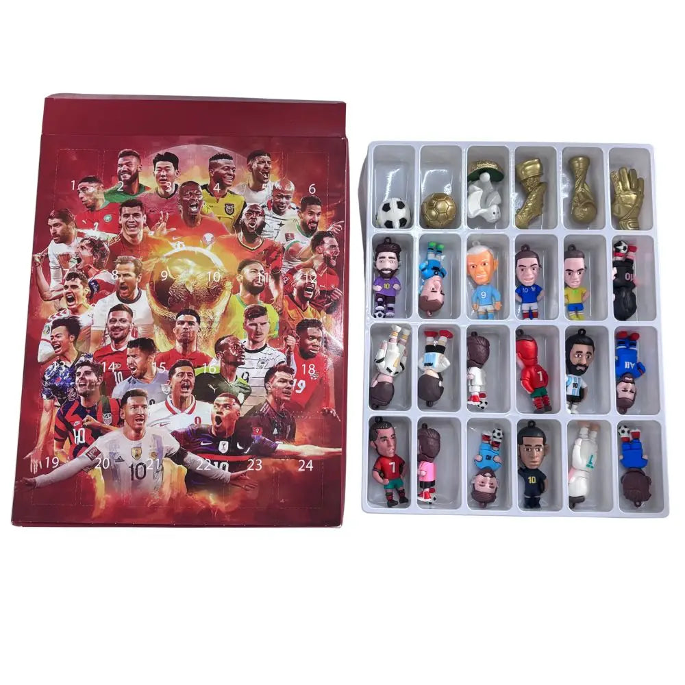 Soccer 24 Days Advent Calendar Football Star Christmas Advent Calendar Xmas Countdown Calendar Surprise Gifts for Soccer Fans