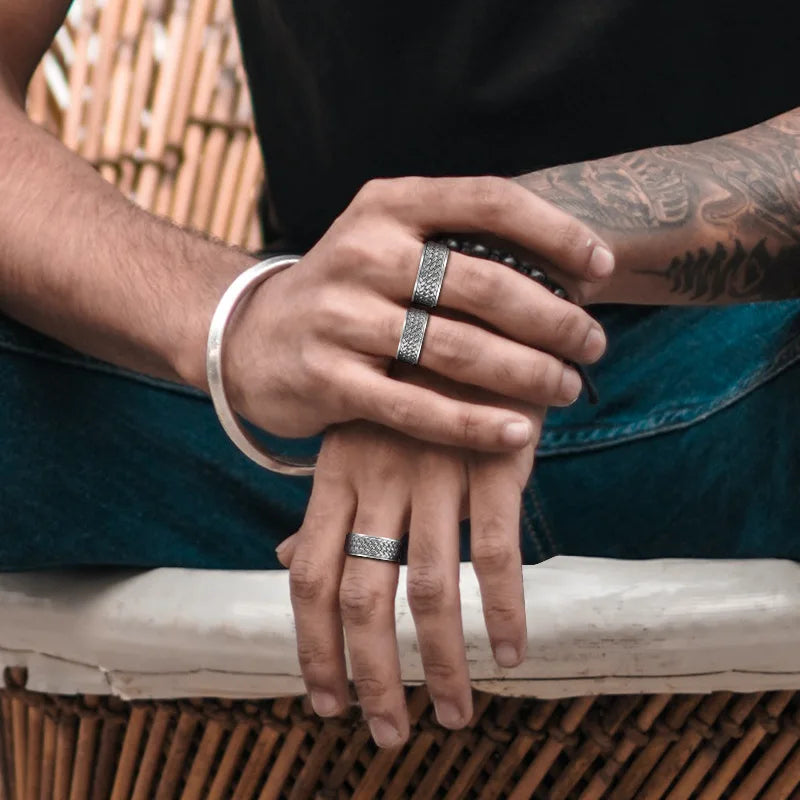 Handmade S925 Sterling Silver Rings Argent 925 Rings For Women Men Spinner Pure Silver Ring Solid Silver Jewelry Birthday Gifts