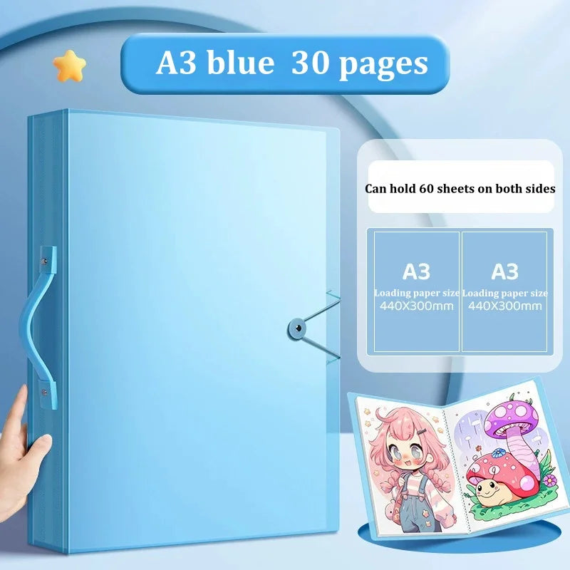 Drawing Paper Folder Diamond Painting Photo Album Storage Book Portfolio Presentation Storage Book Clear Folder Stationery