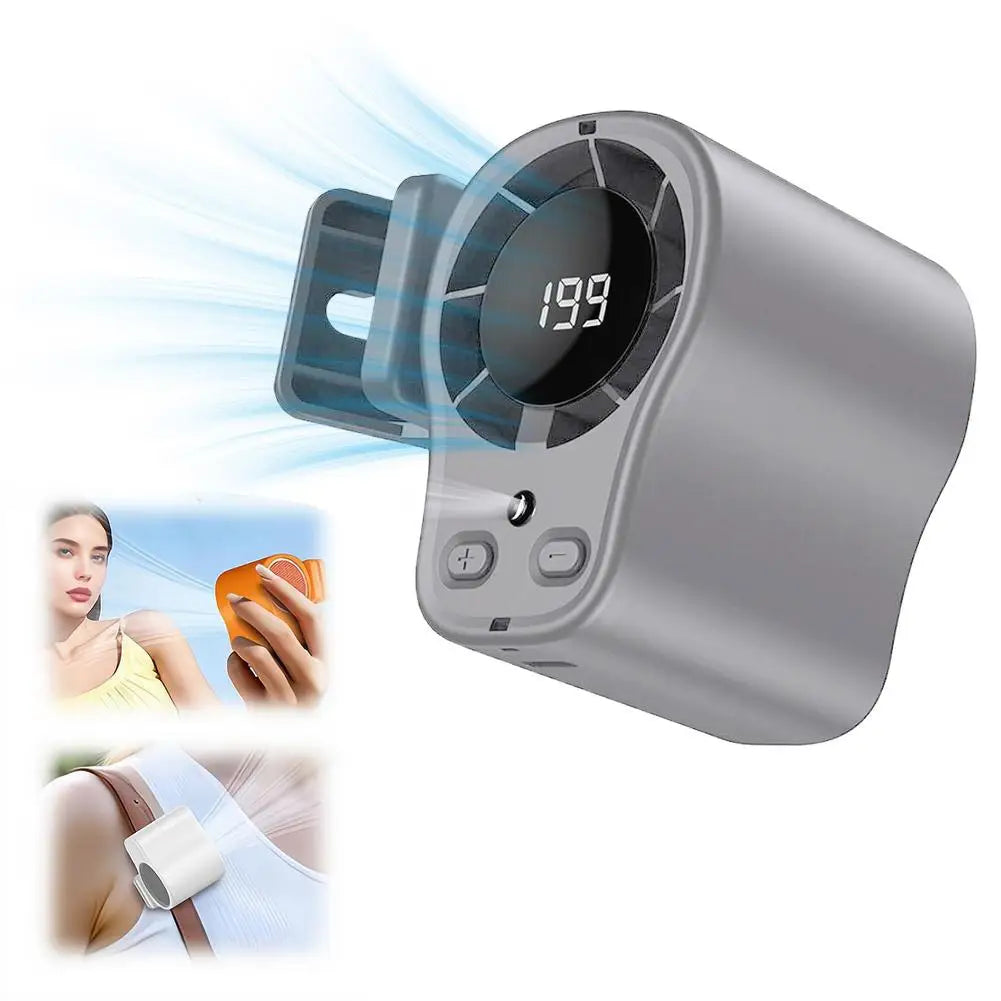 Mini Hands Free Waist Fan Portable Air Conditioner Personal Cooling Clip on Fan For Summer Outdoor Sports Travel Office Workers