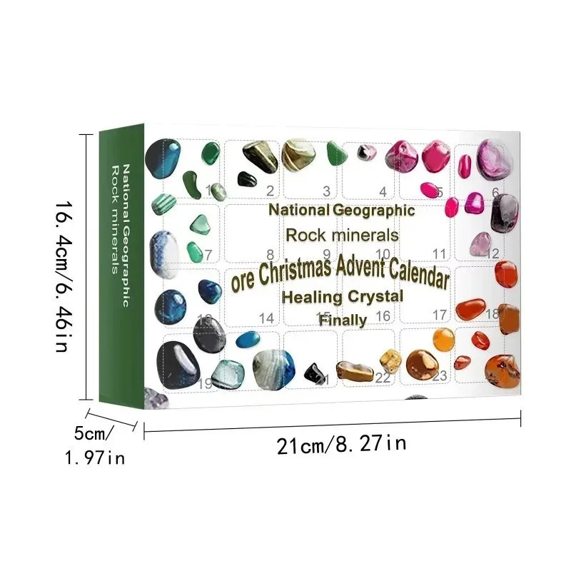 Crystal & Gem Advent Calendar – 24 Days of Rock Collection Surprises