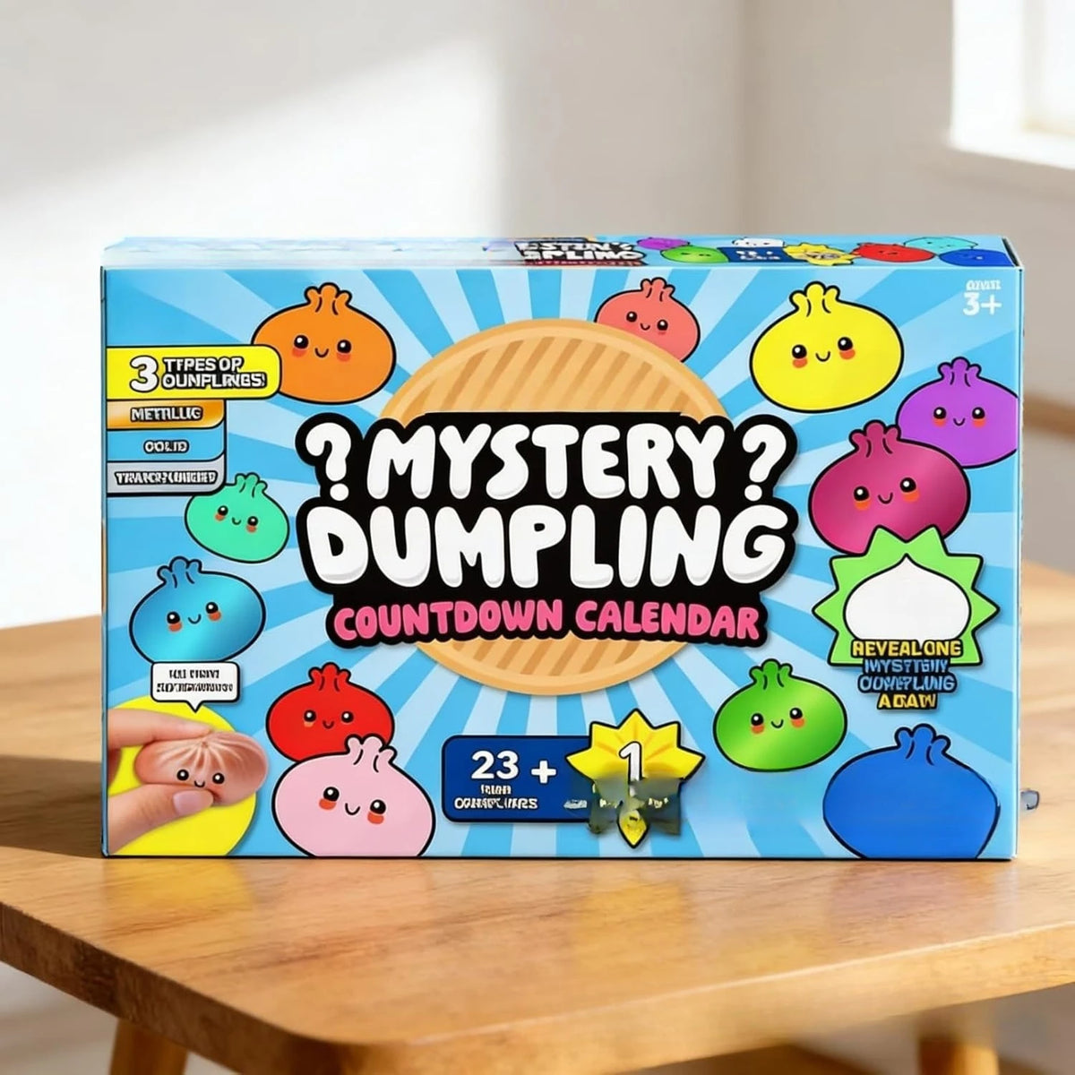 24 Days Advent Calendar Squishy Blind Box Cute Dumpling Bun Fidget Toy Slow Rebound Stress Surprise Gift For Christmas Holiday