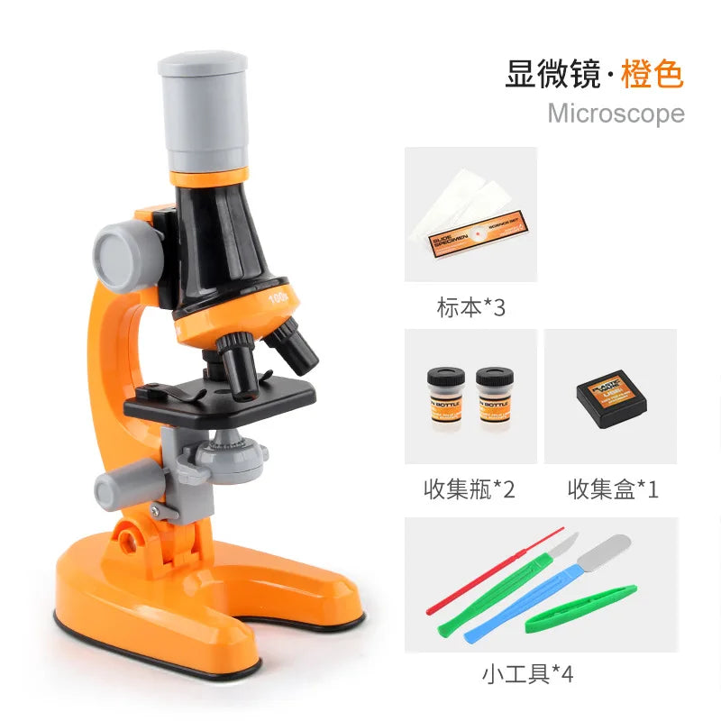 Kids Microscope STEM Educational Science Experiment Toy Early Learning Laboratory Boys Girls Birthday Gift