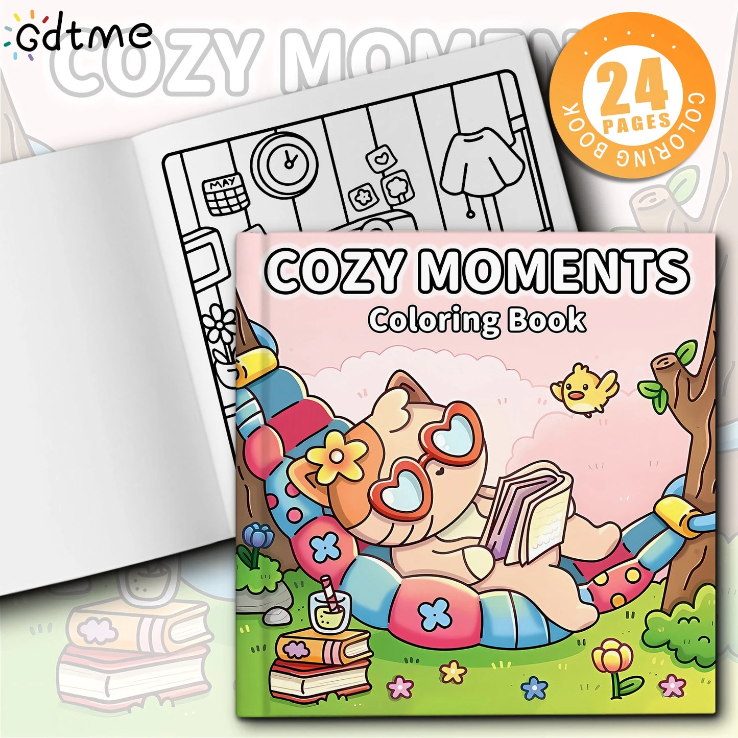 COZY MOMENTS Coloring Book for Adult and Teen Featuring Relieve Stress Kill Time DIY Painting Drawing Book Kids Educational Toys