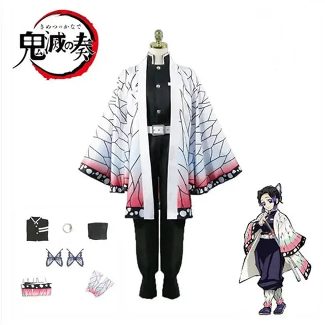 AnimeKochou Shinobu Cosplay Costume Kochou Uniforms Wigs Hairs Halloween For Kids Adult Cos Party