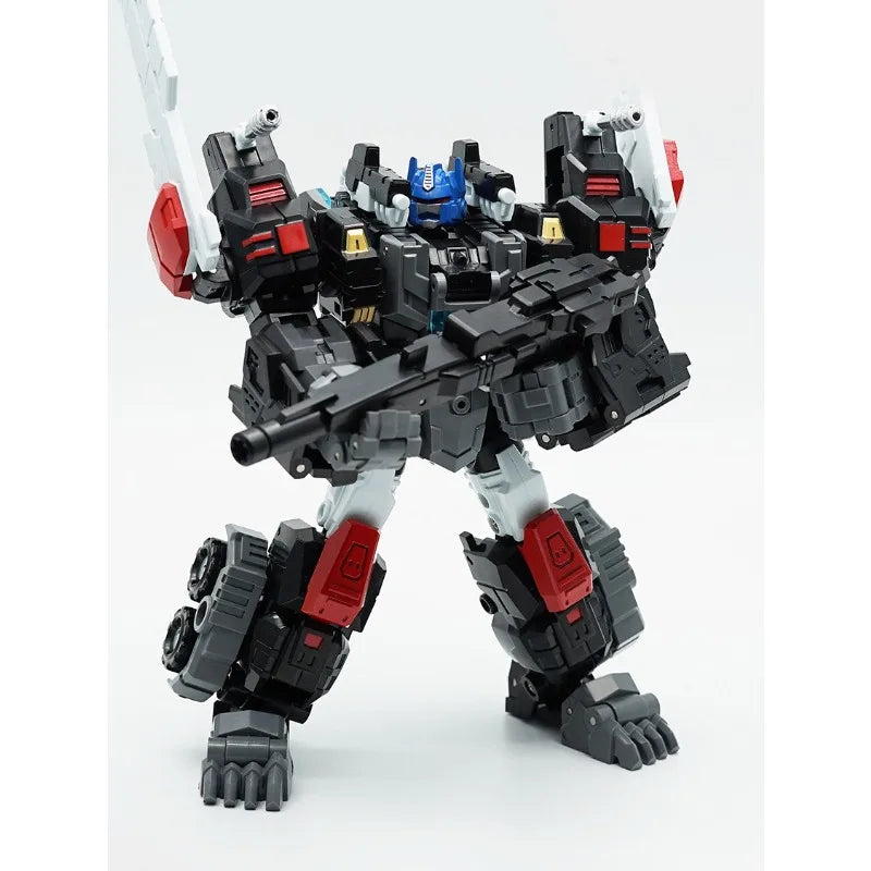 4-in-1 Dark Transforming Robot Gorilla Action Figure with Tank and Airplane Modes, Mechanical Ape Vehicle Model Collectible