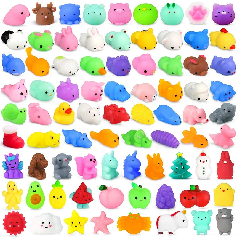 50-5PCS Mochi Squishies Kawaii Anima Squishy Toys For Antistress Ball Squeeze Party Favors Stress Relief Toys For Birthday