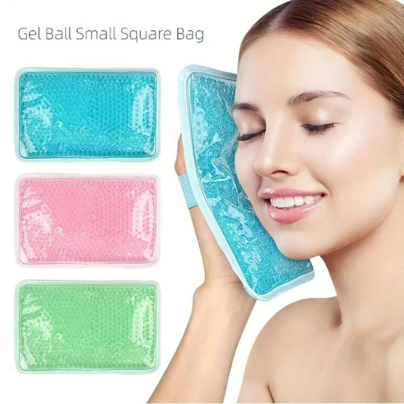 Reusable Square Gel Ice Pack | Hot & Cold Compress for Muscle Pain | Soft Flexible & Durable | Summer Cooling Relief Pad