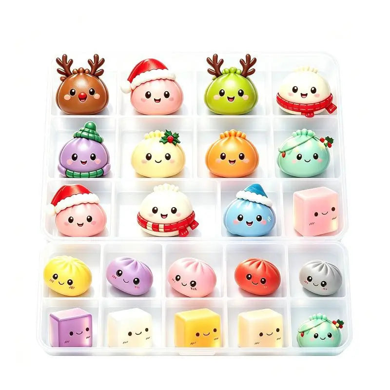 Nielele Steamed Bun Advent Calendar – 24-Day Slow-Rise Squeeze Mystery Box