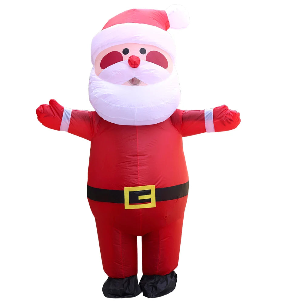 Halloween Adult Santa Claus Inflatable Costume Decoration Christmas Party Bar Interactive Funny Include Fan Battery Case