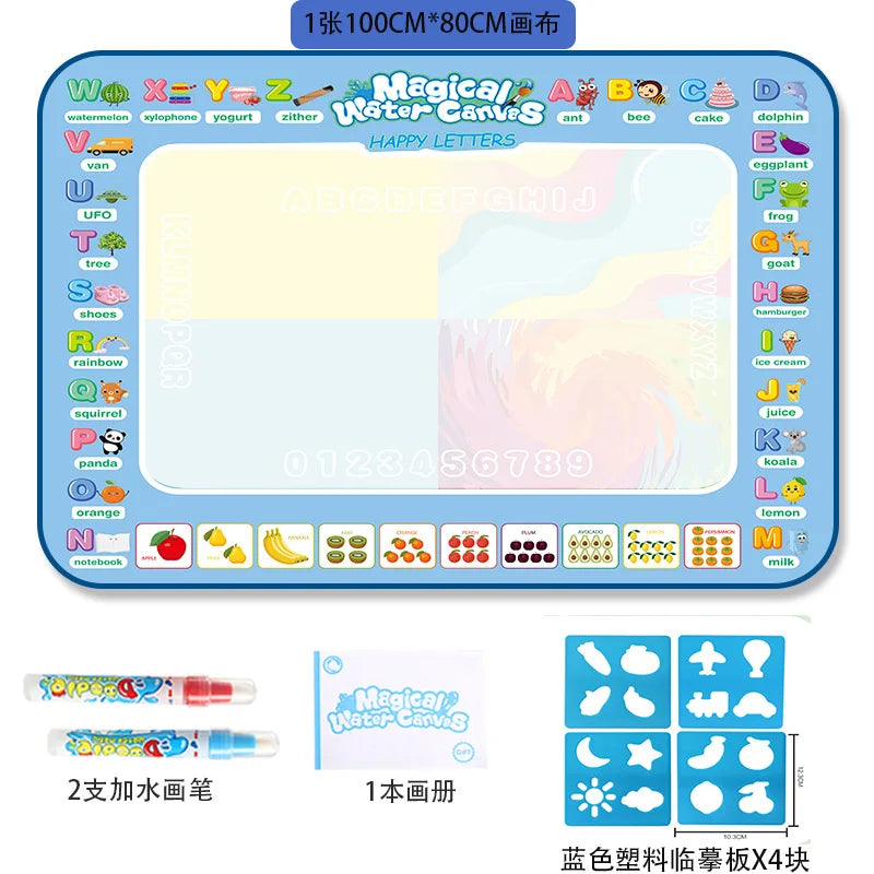Oversized Magical Water Canvas pens Montessori Toys Learning Blanket Writing Drawing Repeated Graffiti Painting toy