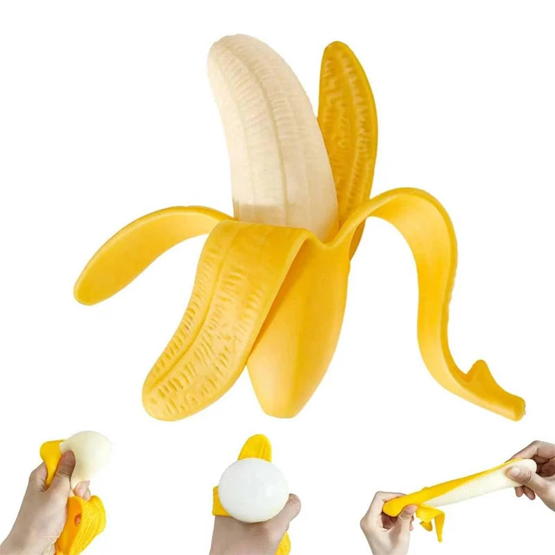Super Stretchy Banana,Squishy Banana Fidget Stress Relief Toy for Kid and Adults,Super Soft Stress Relief Banana Party Favors