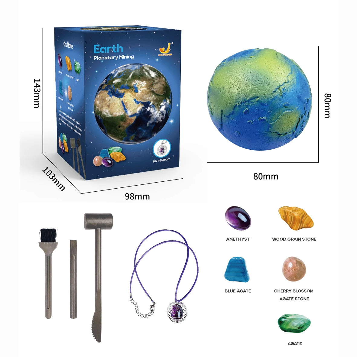 Children Archaeological Digging Toy Treasure Planet Gem Ore Exploration of The Solar System Mining Science Educational Toys