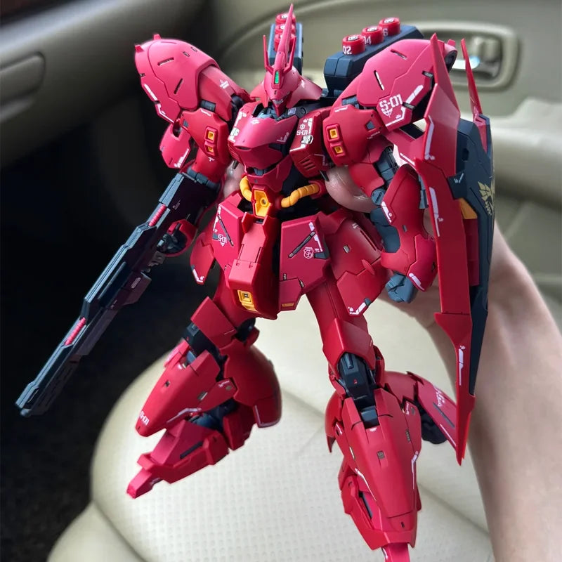 Sazabi RG 1/144 Mech Assembly Model Kit Action Figures Boy Puzzle Toys Gift Collectible Desktop Ornament Doll With Water Sticker