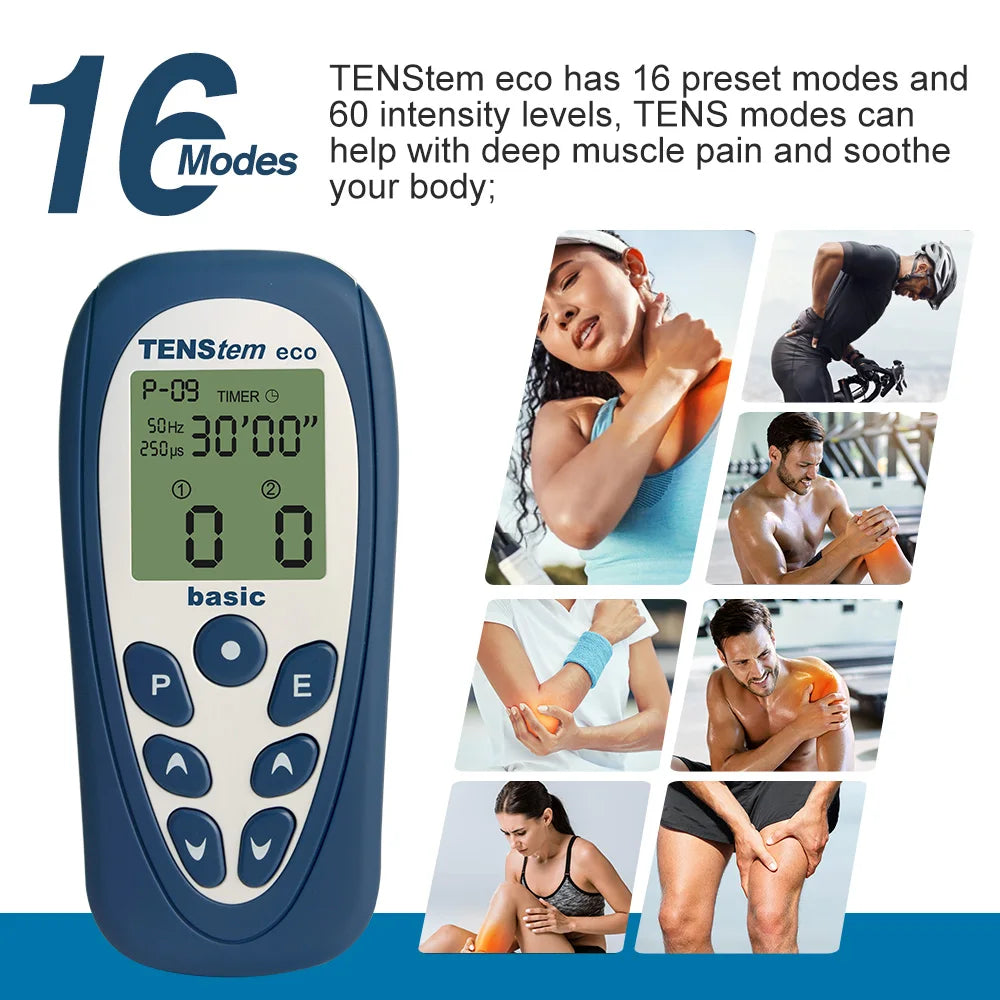 Tens Unit Muscle Stimulator 16 Massage Mode Tens EMS Machine Device Touchscreen Massager Intensity Deep Tissue Shoulder Pain Rel