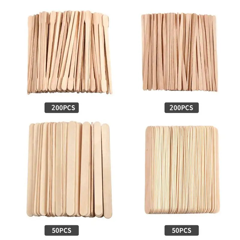 500PCS Woman Wooden Hair Removal Stick Disposable Depilation Spatula Wax Sticks Wood Face Eyebrows Waxing Spatula Beauty Tool