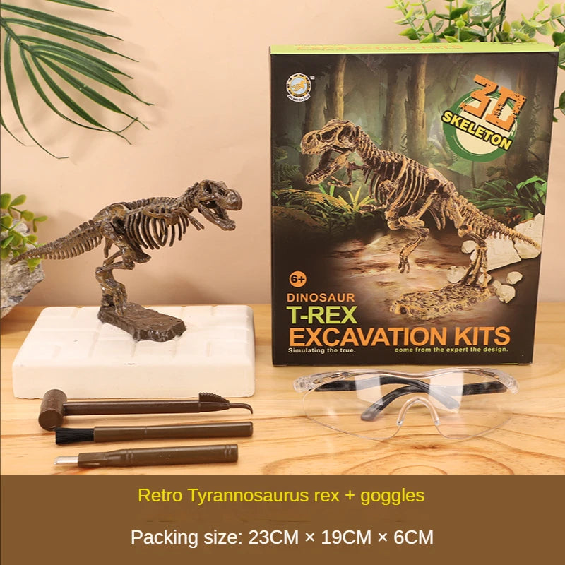 Jurassic World Kids Dinosaur Toy DIY Fossil Archaeology Excavation Kit Skeletons Dig Stem Science Educational Toys for Children