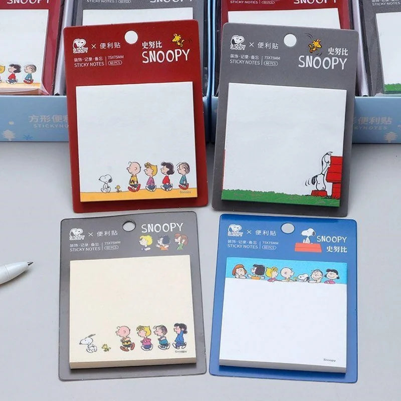 4pcs/lot kawaii snoopy cartoon animation sticky notes paste notes cute stationery tag notepad post office school supplies gift