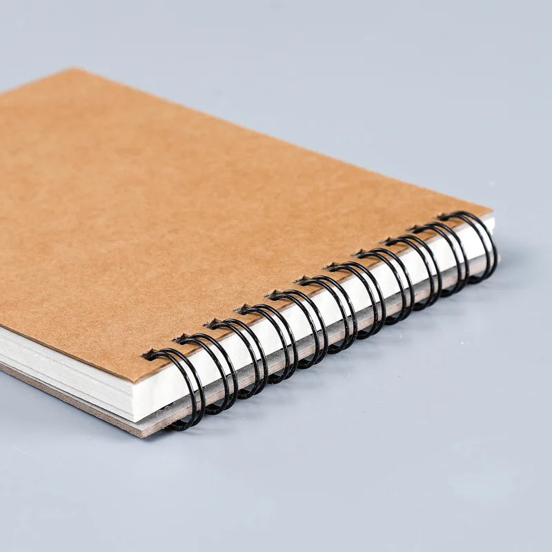 A4/A5/A6/16K Universal Sketchbook Drawing Book Art Student Hand-drawn Book Blank Thickened Coil Loose-leaf Hard Cover Flip Up