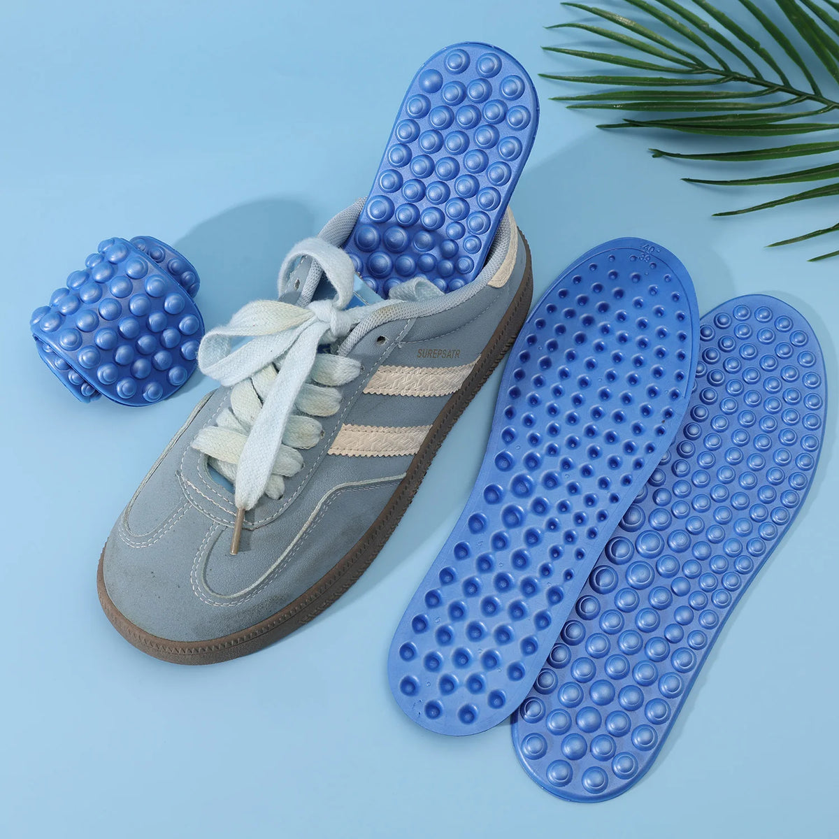 5D Massage Insole Full Palm Acupoint Massage Men's and Women's Foot Health Relieve Foot Fatigue Soft Sports Casual Shoes Sole