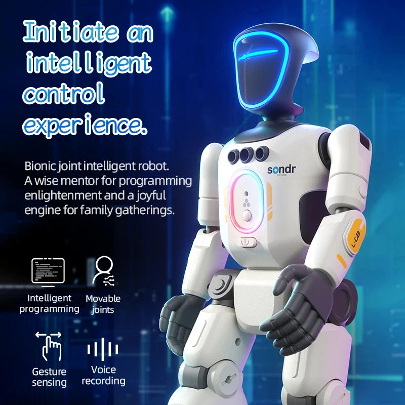 Hot Selling Intelligent Humanoid Robot Programmable Multi-Joint Interactive Toy Voice Recording Sing Dancing STEM Educational