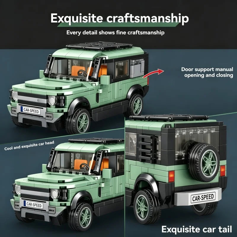 City Adventure Off-Road Vehicle Building Blocks, Collectible Car Model, STEM Assembly Toy for Teens