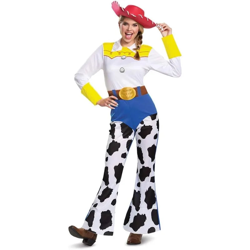 Movie Story Jessie Cosplay Costumes Cowgirl Bodysuits Cowboy Doll Cosplay Jumpsuits Carnival Stage Performance Fancy Clothes Set