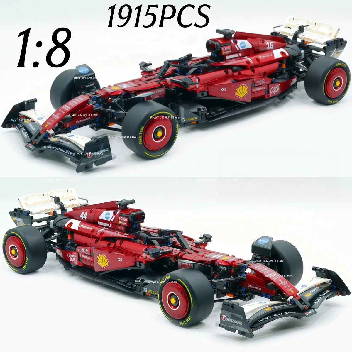 MOC Racing Car Building Blocks Adults Mechanical Group 1915PCS Construction Brick Model Kit Children Assembly Toys Birthday Gift