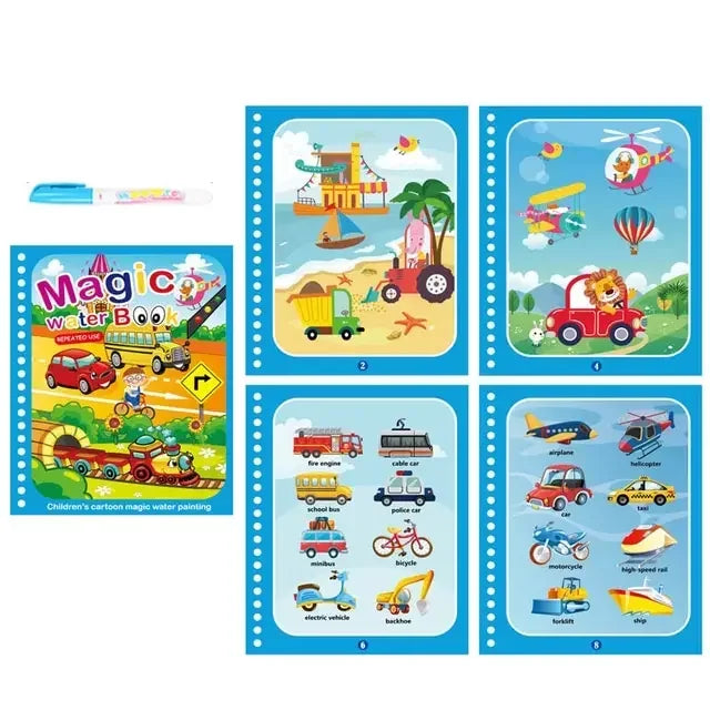Kids Montessori Toys Reusable Coloring Book Magic Water Drawing Book Painting Drawing Toys Sensory Early Education Toys for Kids