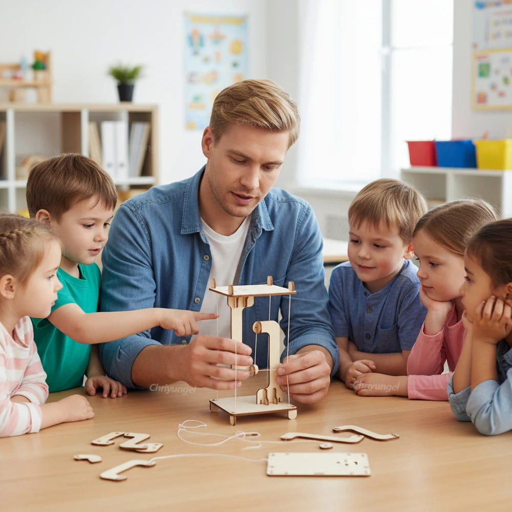 STEM Toys DIY Anti-Gravity Tensegrity Structure Floating Table Wooden Science Physics Building Model Educational Gift for Kids